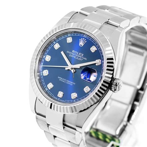 rolex datejust ii white gold blue dial|rolex datejust price chart.